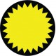 Large 'Black & Yellow Flash' Labels
